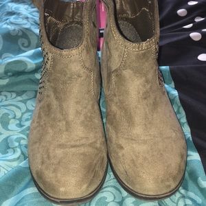 A pair of heeled boots
